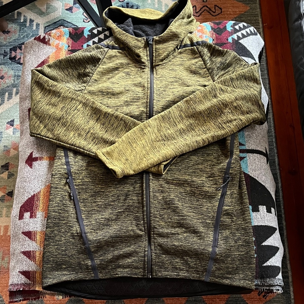 Nike Olive Green Hombre Cold Weather Lined Full-Zip Running Jacket